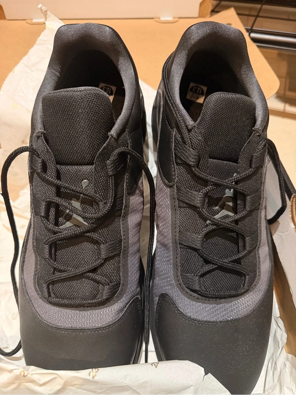 JORDAN Air Men's Black and Gray Athletic Sneakers